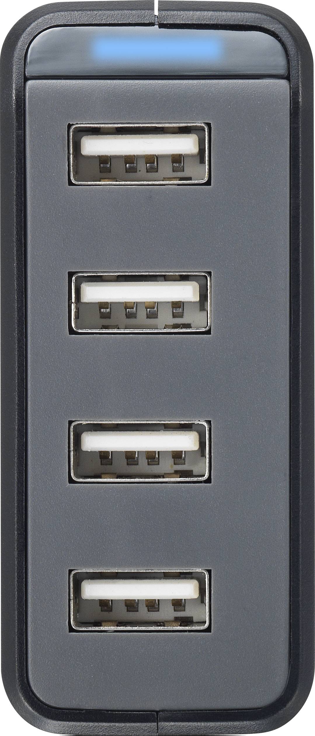 VOLTCRAFT SPAS-4800/4-N USB charger Mains socket Max. output current 4800 mA 4 x USB-1