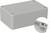 Rectangular grey plastic casing with rounded corners and visible screws. Detailed view shows inner edge.