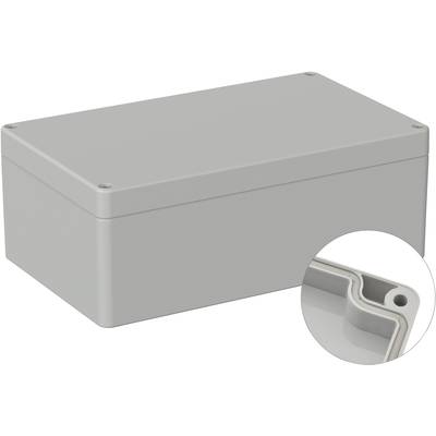 A rectangular, grey enclosure with rounded corners and an enlarged detail section showing the inner edge.