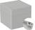 Grey, rectangular enclosure with a removable lid and four screws at the corners. Close-up view of a sealed edge.