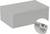 Rectangular, grey enclosure with a removable lid. Detailed view shows a sealing rim. Suitable for electronic components.