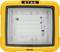 A rectangular, yellow LED work light with the inscription 'S.T.A.K' at the top and 'X-BLAST' at the bottom of the frame.