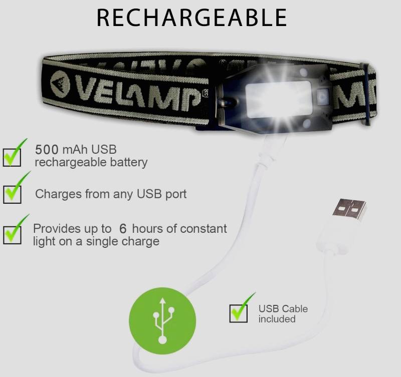 Symbol image for Velamp Metros LED (monochrome) Headlamp rechargeable 150 lm IH523