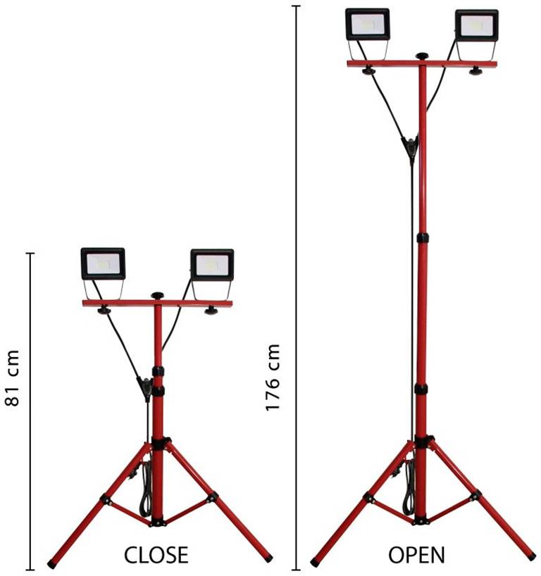 Velamp Twin-Head Tripod length (max.): 1760 mm 40 W 3200 lm IS747-3-2
