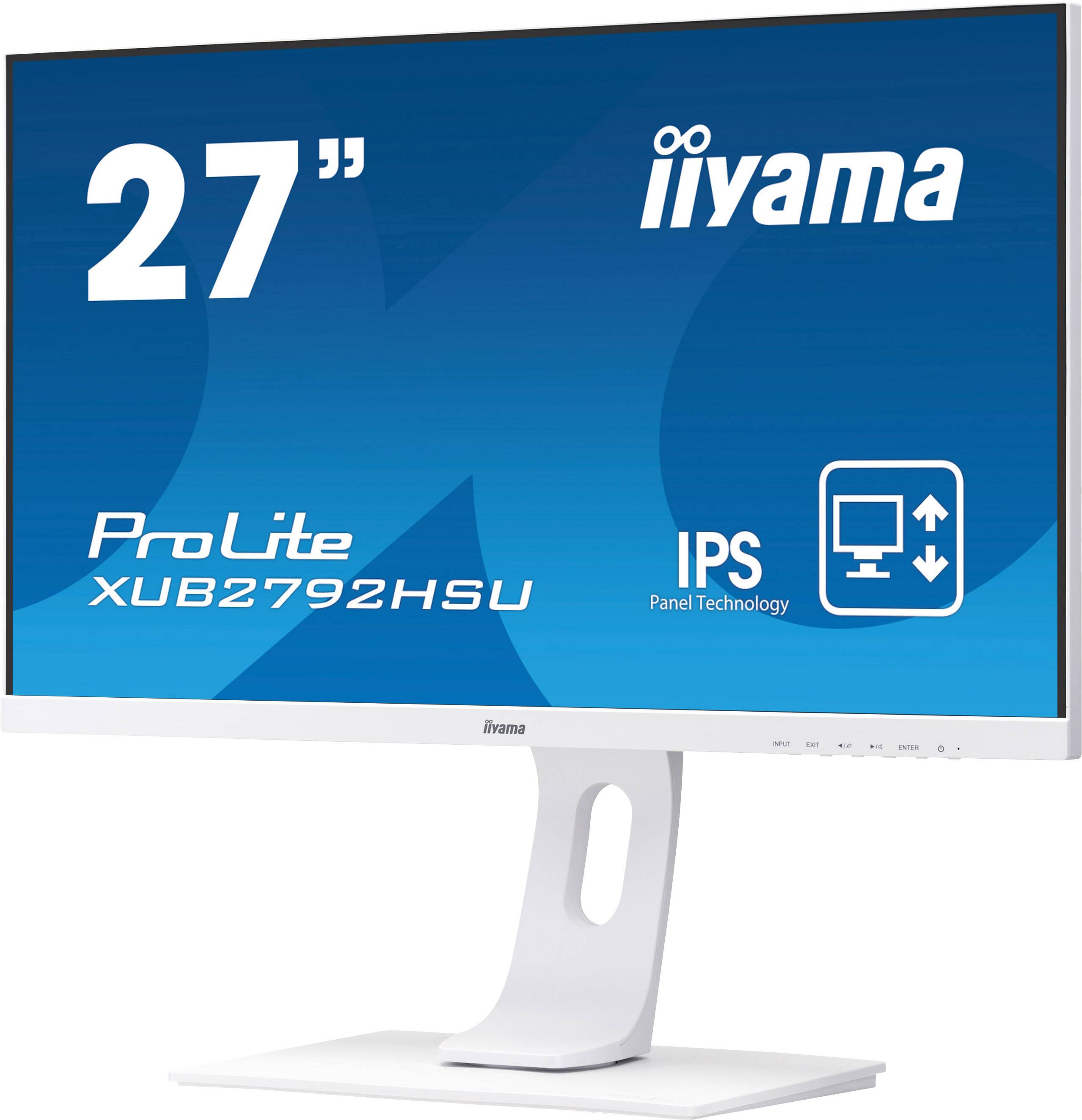 Iiyama PROLITE XUB2792HSU-W1 LED EEC E (A - G) 68.6 cm (27 inch) 1920 x 1080 p 16:9 4 ms VGA, HDMI™, DisplayPort, USB A -4