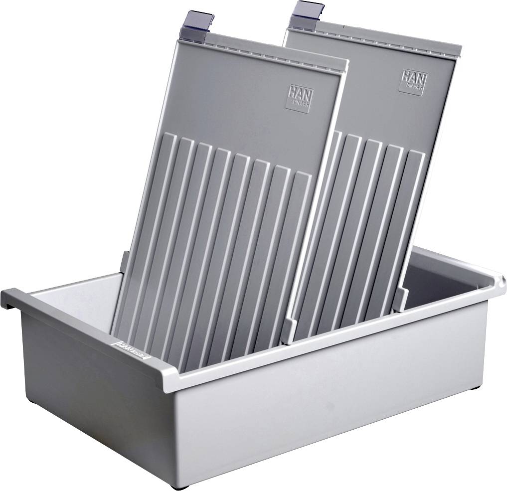HAN 954-0-1-11 Card index tray Light grey No. of cards (max.): 1.300 cards A4 portrait-0