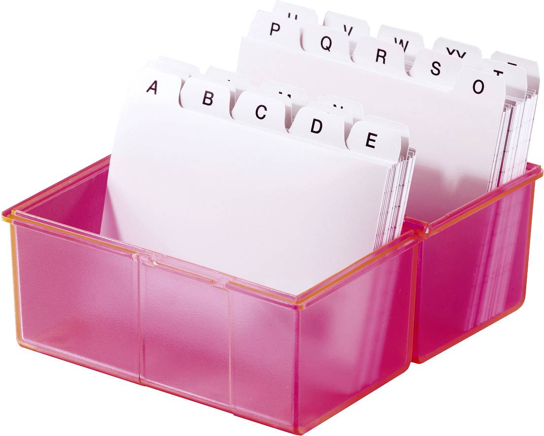 HAN SIGNAL 976-76 Card index box Pink No. of cards (max.): 400 cards A6 landscape-2