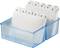 Blue card holder with alphabetically ordered cards. Tabs at the top show letters from 'A' to 'Z'.