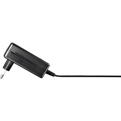 Black power cable with a diagonal orientation across the image. Suitable for charging electronic devices.