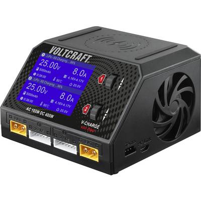 VOLTCRAFT V-Charge 400 Duo Scale model battery charger  20 A LiPolymer, LiHV, LiFePO, Li-ion, NiMH, NiCd Battery tempera
