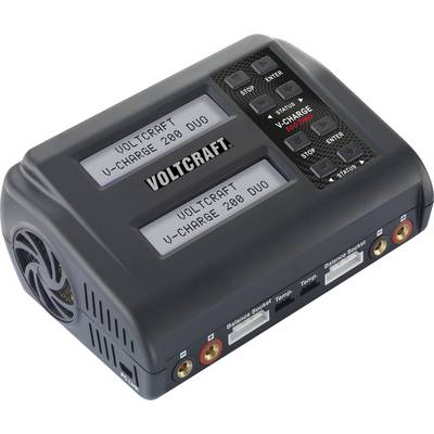 VOLTCRAFT V-Charge 200 Duo Scale model battery charger 10 A Li-ion, LiFePO, LiHV, LiPolymer Discharger function, Battery-1
