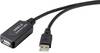 Renkforce USB cable USB 2.0 USB-A plug, USB-A socket 15.00 m Black Battery / signal amplifier combo RF-4535086