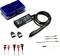 An oscilloscope accessory set with test probes, cables, and a blue storage case. For measuring electrical signals.