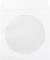 White square paper sleeve with a round transparent window, possibly for a CD or record.