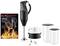 'ESGE Magic Wand M 200 BBQ' hand blender set with attachments, mixing/measuring jugs and a recipe booklet for barbecue recipes.