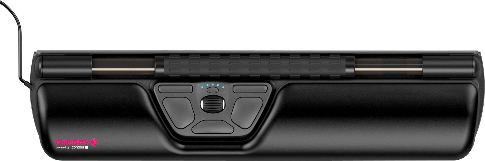 CHERRY Corded Wi-Fi mouse Optical Gel wrist support mat, Ergonomic Black