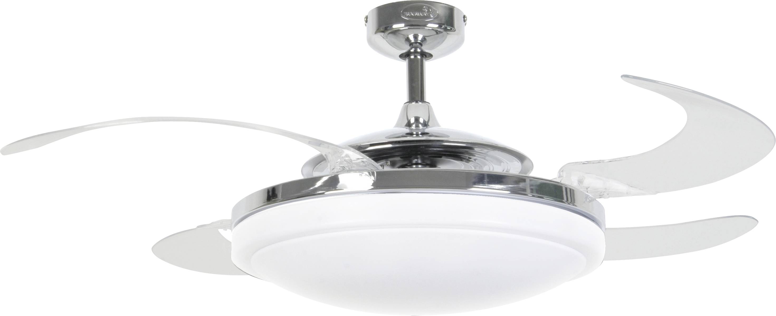 Fanaway Evo 2 Ceiling fan 60 W (Ø x H) 122 cm x 42 cm Chrome (glossy) Timer-0