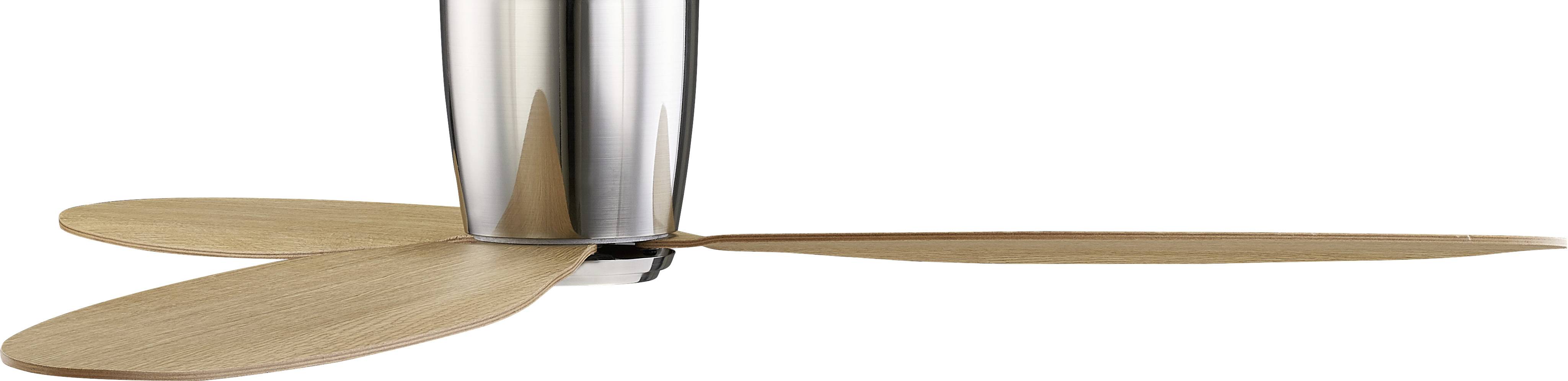 Lucci AIR Radar Ceiling fan 35 W (Ø x H) 132 cm x 19.5 cm Chrome incl. remote control-0