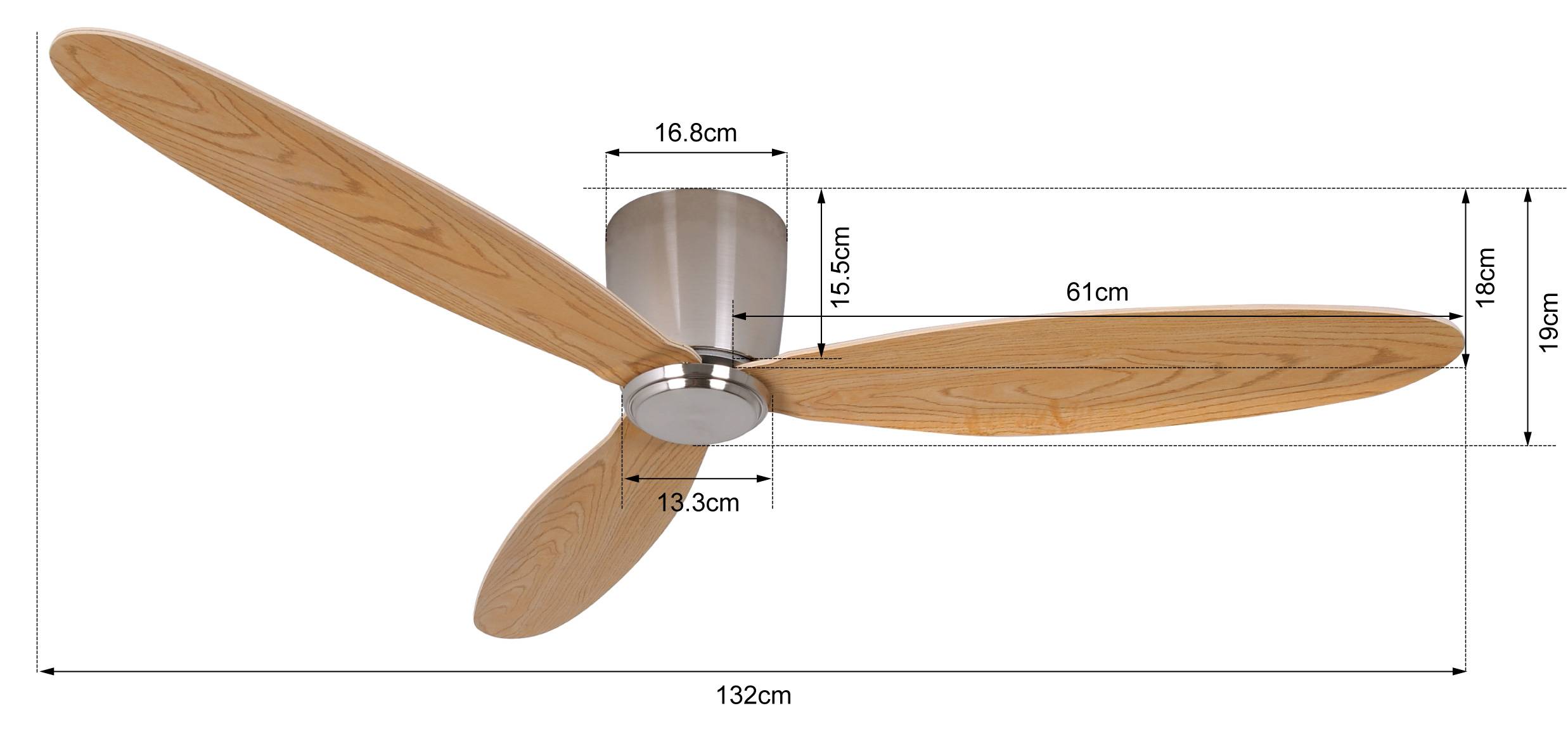 Lucci AIR Radar Ceiling fan 35 W (Ø x H) 132 cm x 19.5 cm Chrome incl. remote control-6