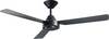 Bayside Calypso Ceiling fan 45 W (Ø x H) 1220 mm x 310 mm Black incl. wall-mount switch