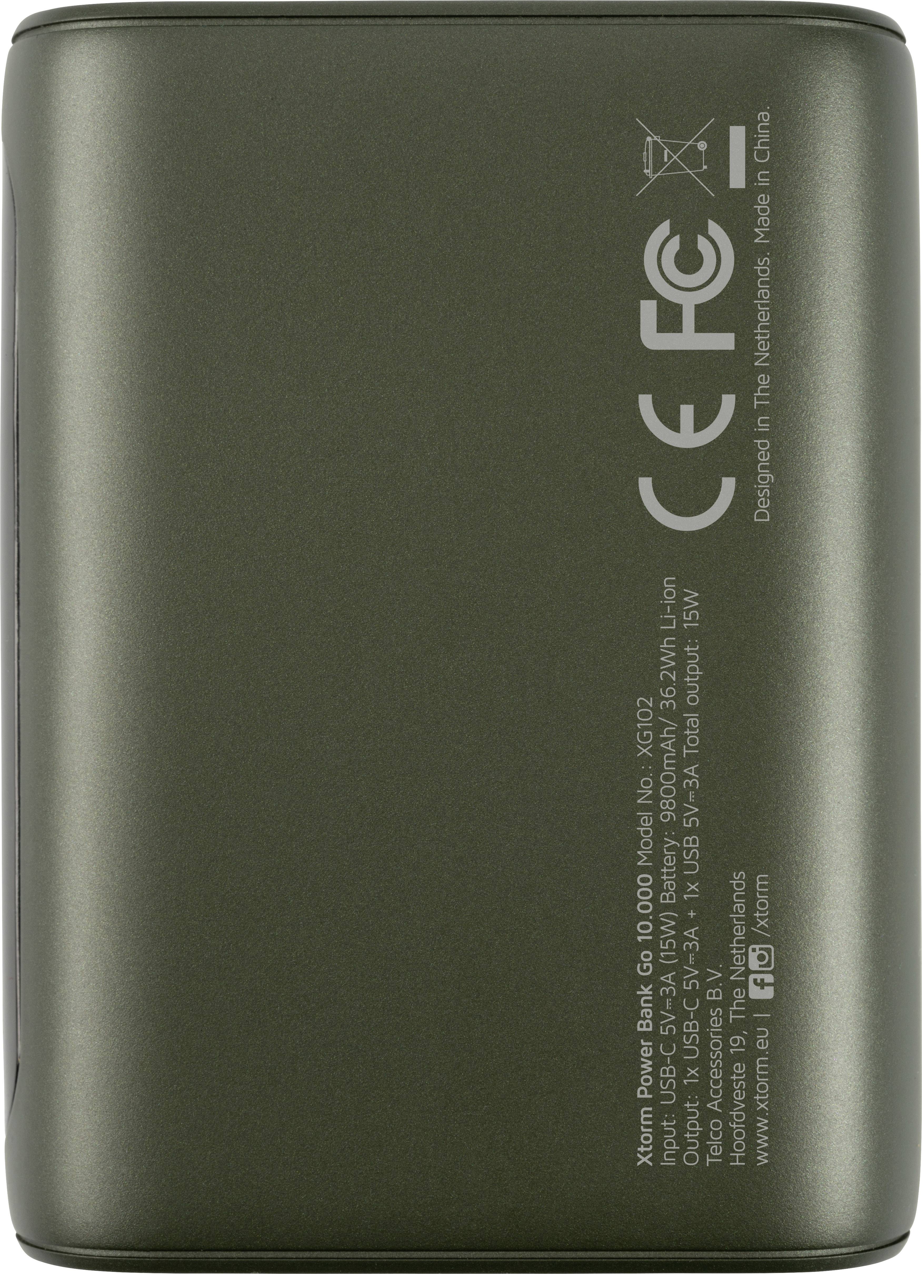 Xtorm by A-Solar Go10000 Power bank 10000 mAh LiPo USB type A, USB C® Dark green Status display-2