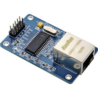 An Ethernet module with circuits and connectors for connecting computer networks. Printed label: 'HanRun HR911105A 19/50'.