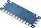 A blue electronic printed circuit board with multiple solder contacts along the edges, which can be used for connection and signal transmission.