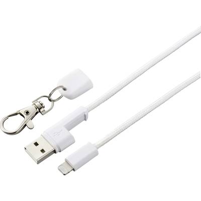 Image of Renkforce Apple iPad/iPhone/iPod Cable [1x USB 2.0 connector A - 1x Apple Dock lightning plug] 0.95 m White