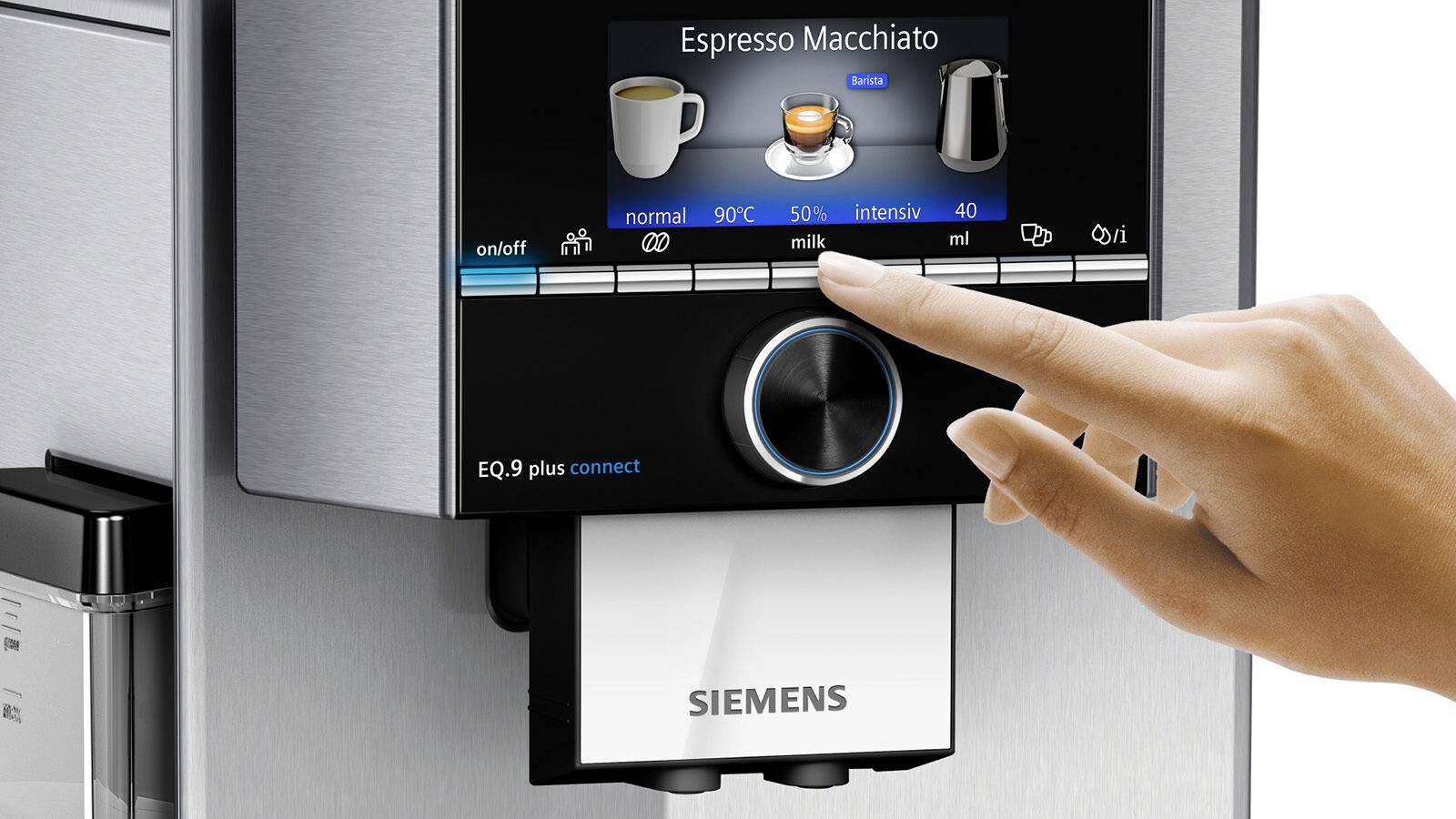 Siemens Hausgeräte TI9578X1DE TI9578X1DE Fully automated coffee machine Stainless steel, Black-3