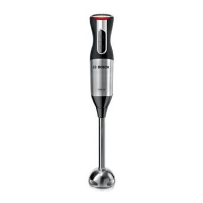 Image of Bosch Haushalt MS6CM6120 Hand-held blender 1000 W Turbo function, with blender attachment, with graduated beaker Stainless steel, Black