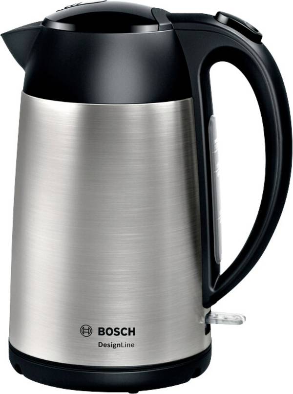 Bosch Haushalt TWK3P420 Kettle Overheat protection, cordless, Automatic start/stop Silver Capacity: 1.7 l