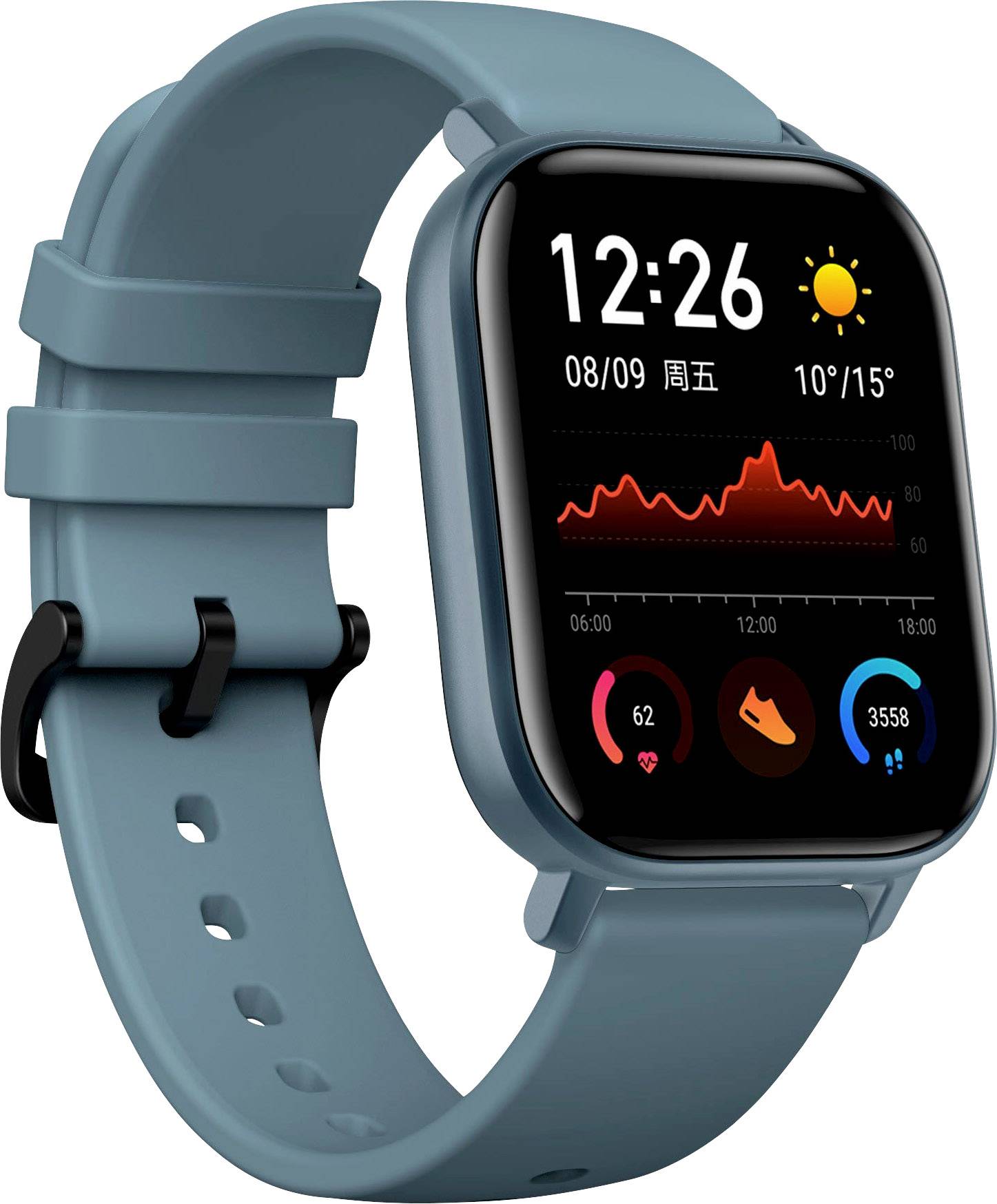 Amazfit GTS Fitness tracker 43 mm Blue (matt) | Conrad.com