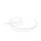 A curved, white LED light strip on a white background.