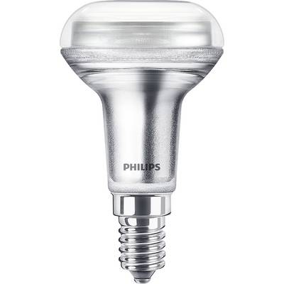 Philips LED lamp with a silver base and matte surface, suitable for energy-efficient lighting in living or working spaces.