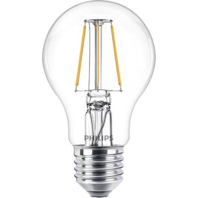 Philips LED 76199800 LED (monochrome) EEC F (A - G) E-27 Pear shape 4.3 W = 40 W Warm white (Ø x L) 6 cm x 10.6 cm 1 pc(-0