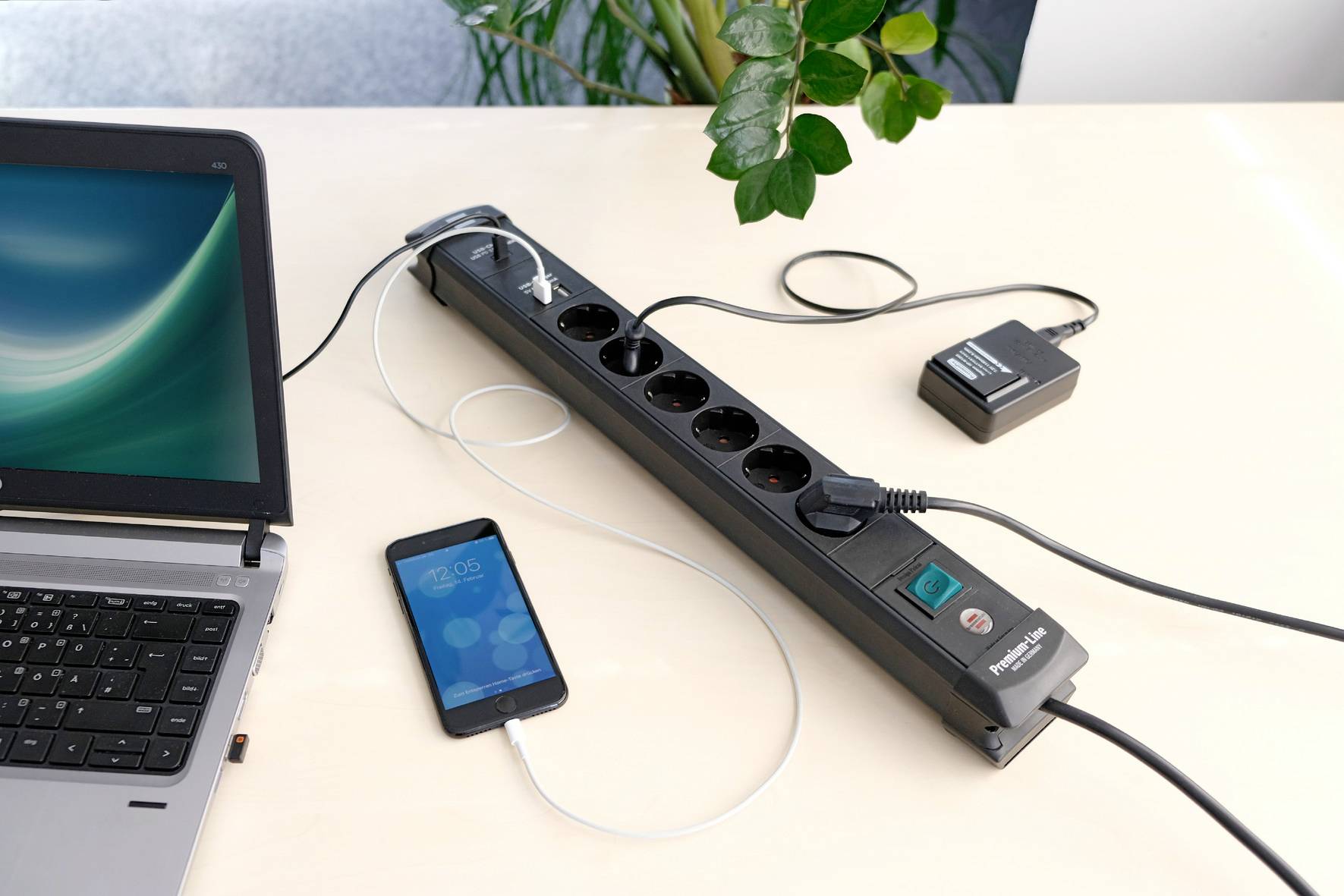 Brennenstuhl 1951160607 Power strip (+ switch) 6x Black PG connector 1 pc(s)-1