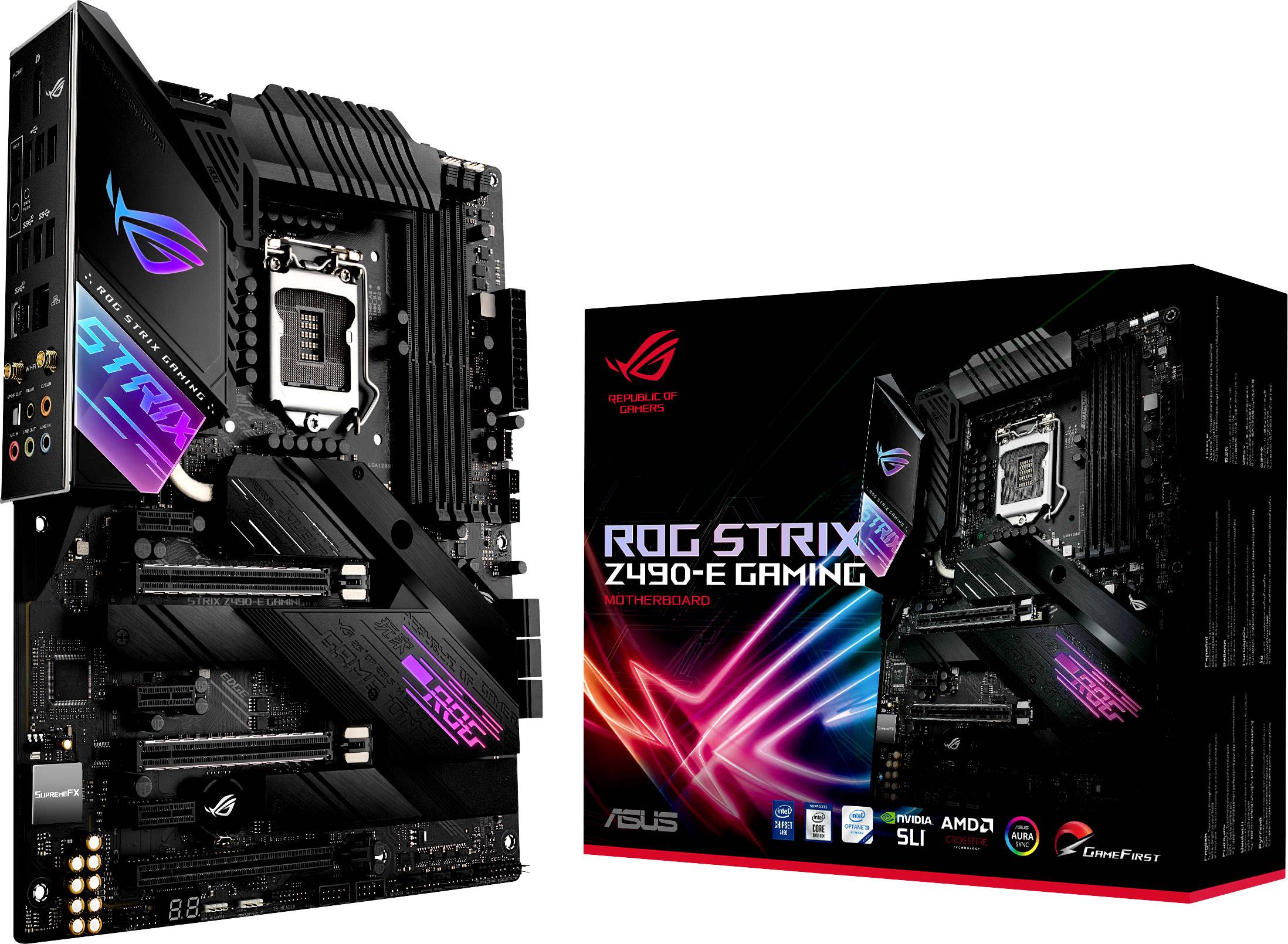 Asus ROG STRIX Z490-E GAMING Motherboard PC base Intel® 1200 Form factor ATX Motherboard chipset Intel® Z490