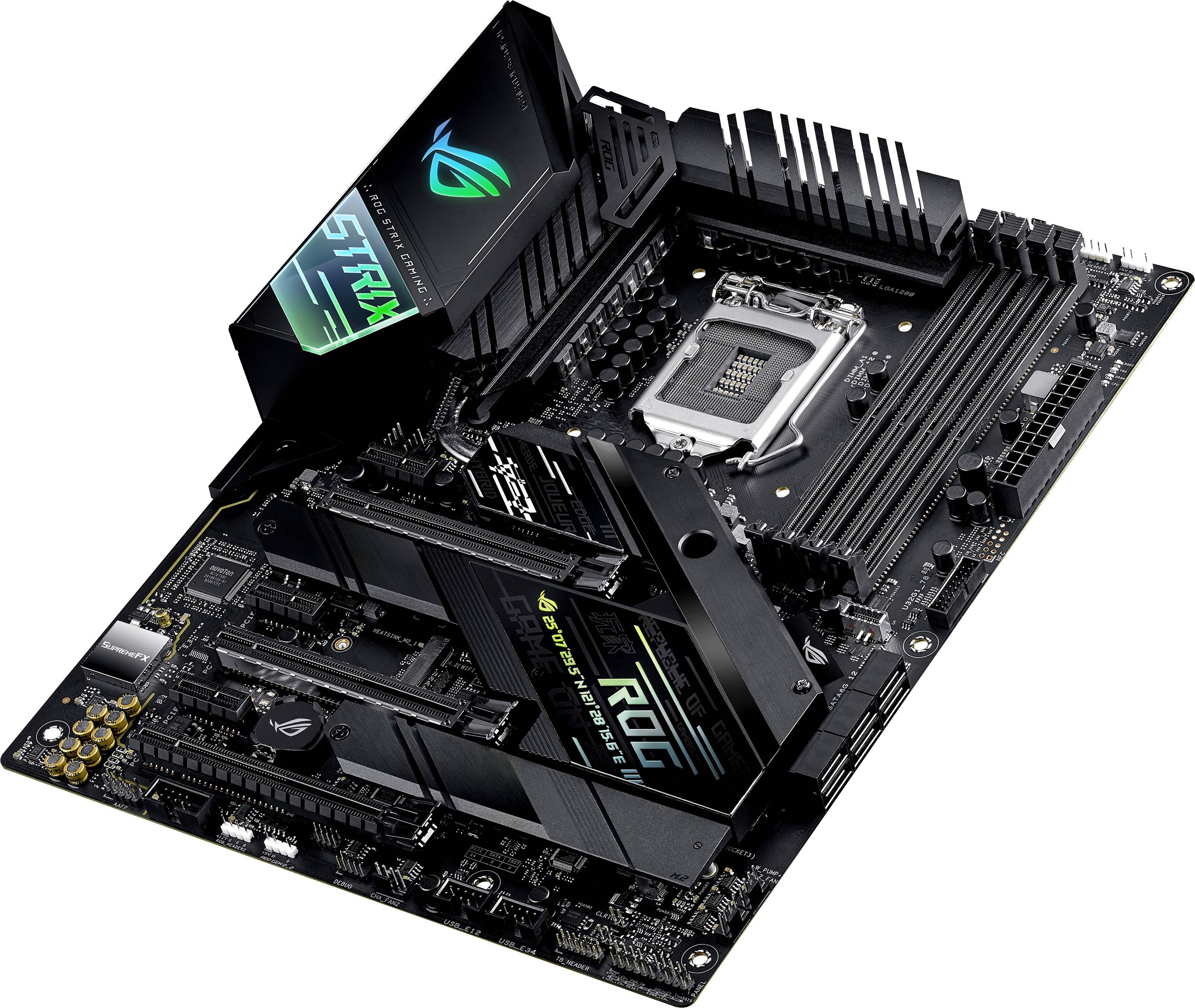 Asus ROG STRIX Z490-F GAMING Motherboard PC base Intel® 1200 Form factor (details) ATX Motherboard chipset Intel® Z490-5