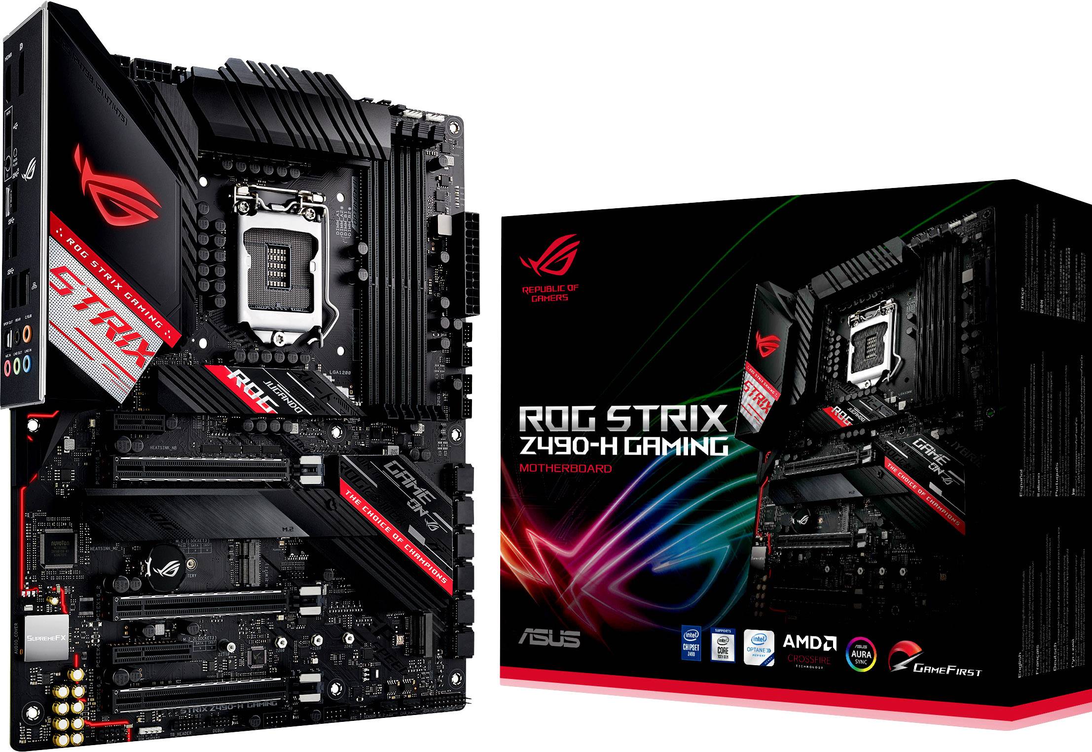 Материнская плата Asus ROG STRIX Z490-H GAMING для ПК с форм-фактором ATX Intel® 1200, набор микросхем материнской платы Intel® Z490 | Конрад.com