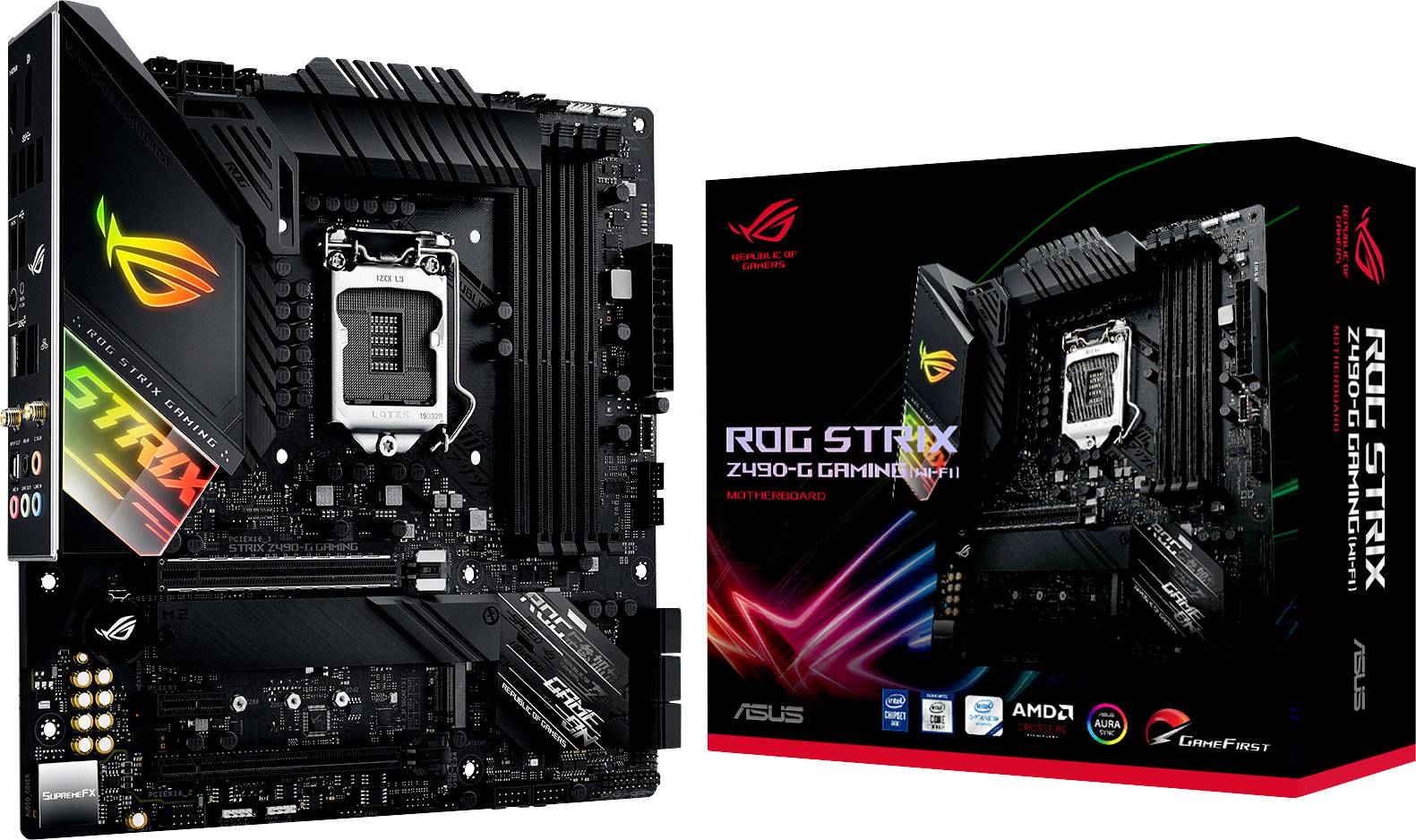 Asus ROG STRIX Z490-G GAMING(WI-FI) Motherboard PC base Intel® 1200 Form factor Micro-ATX Motherboard chipset Intel® Z490