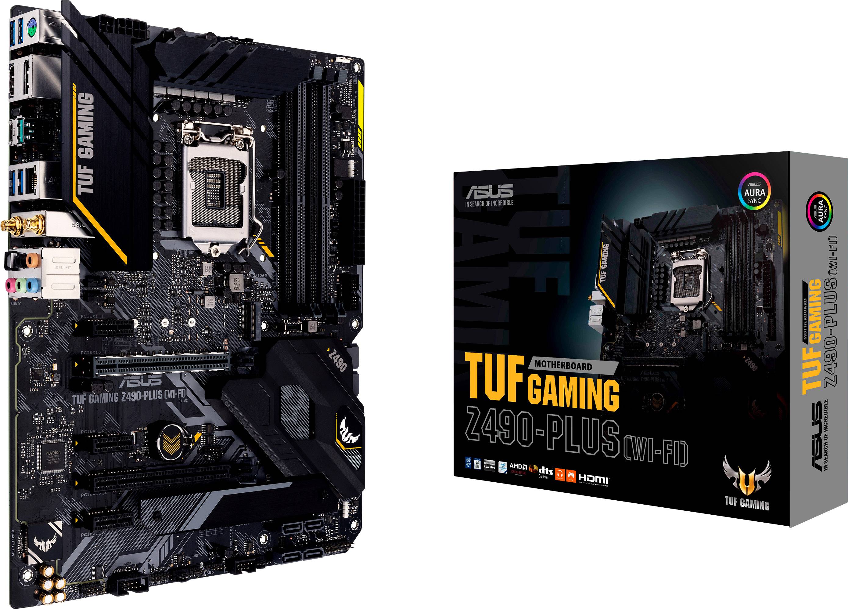 Asus TUF GAMING Z490-PLUS (WI-FI) Motherboard PC base Intel® 1200 Form factor ATX Motherboard chipset Intel® Z490
