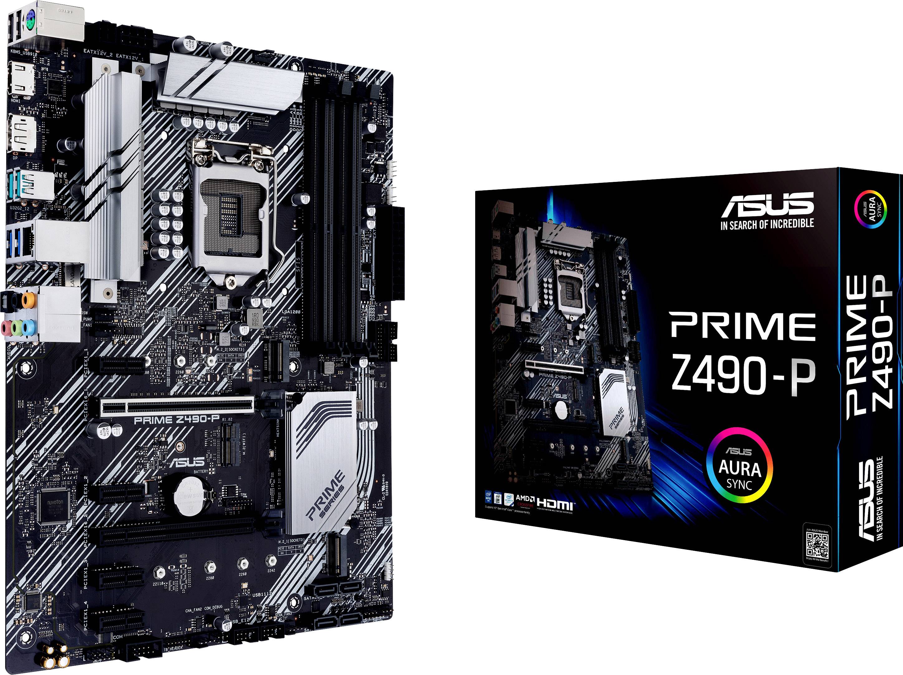 Asus PRIME Z490-P Motherboard PC base Intel® 1200 Form factor ATX Motherboard chipset Intel® Z490