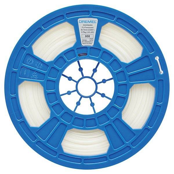 Dremel 2615PL12JA DR 3D PLA Filament D70 transparent RFID Filament PLA 1.75 mm White + transparent 750 g-3
