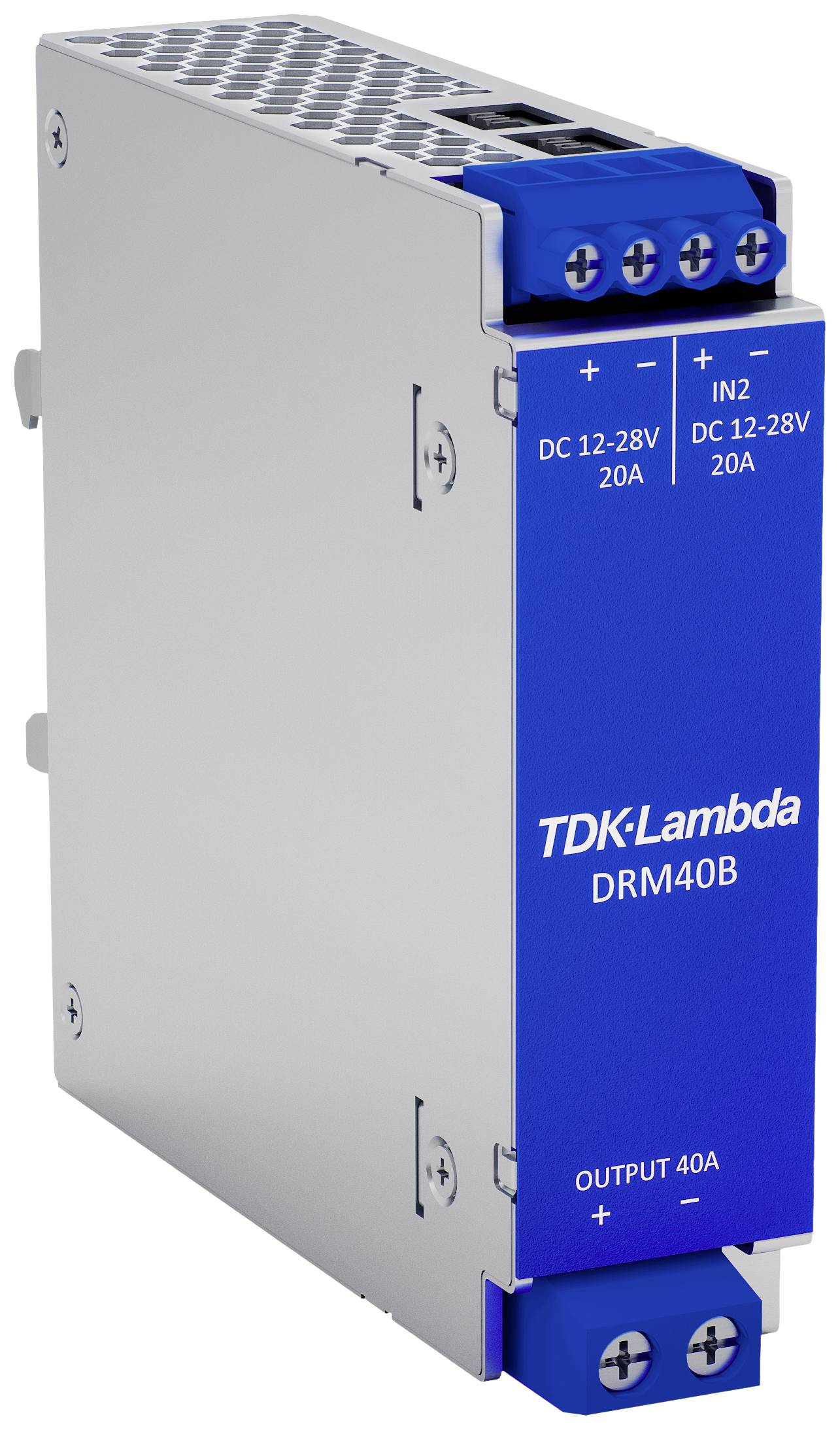 Image of TDK-Lambda DRM40B Rail mounted redundancy (DIN) 40 A No. of outputs: 1 x