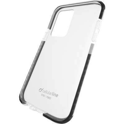 Clear plastic phone case, suitable for protecting a smartphone. Brand logo 'cellularline' and model name 'Tetra Force'.