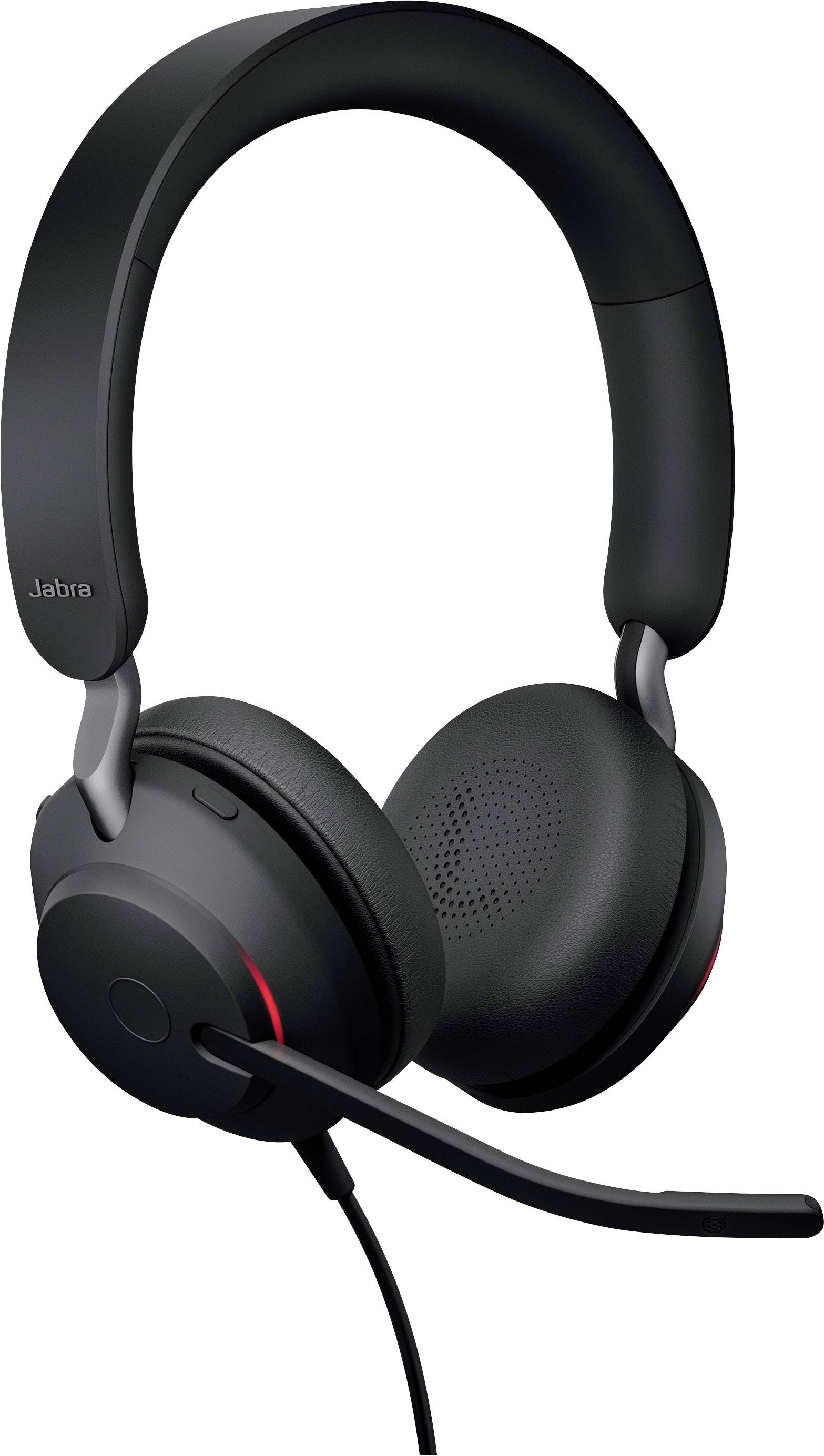 Jabra Evolve2 40, USB-A UC Stereo Over-ear headset Corded (1075100) Stereo Black Microphone mute Phone-2
