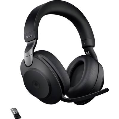 Jabra Evolve 2 85   Over-ear headset Bluetooth® (1075101), Corded (1075100) Stereo Black Microphone noise cancelling Vol