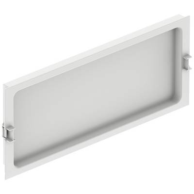 Rectangular white plastic cover with side clips, suitable for ventilation systems or as a ventilation grille.