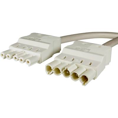 Adels-Contact 16475530 Mains cable Mains plug - Mains socket Total number of pins: 4 + PE White 3.00 m 15 pc(s) 