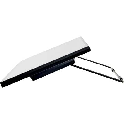 Electronic writing tablet with an angled surface and extendable stand. Ideal for drawing or taking notes.